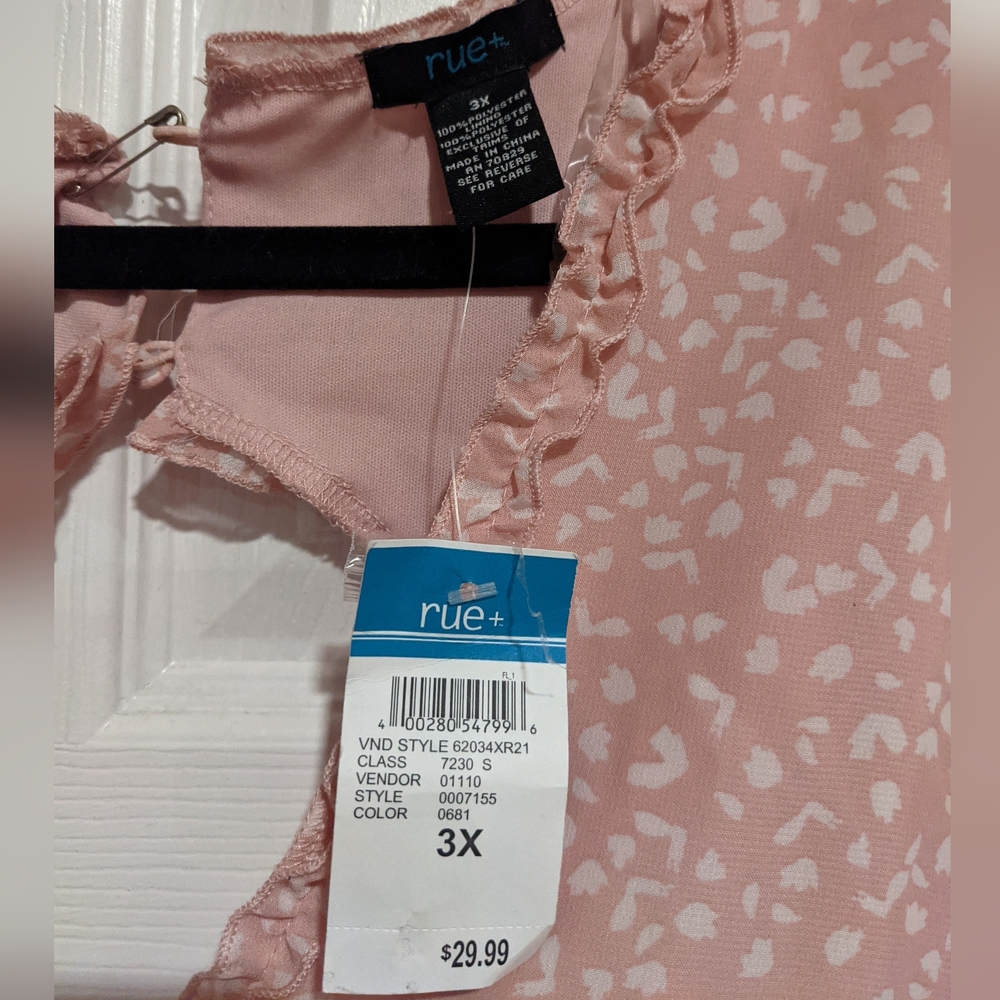 Rue+ Pink Ruffled Blouse - Picture 2 of 5